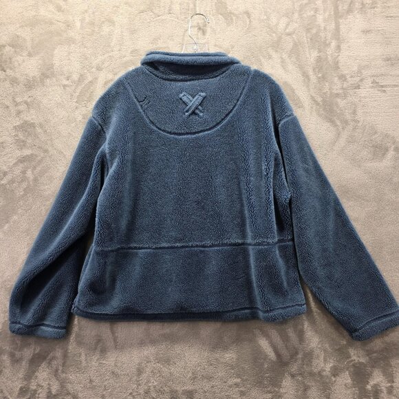 Vintage Disney Winnie the Pooh Sherpa Jacket Womens Large Blue Made USA 90s - Picture 6 of 10